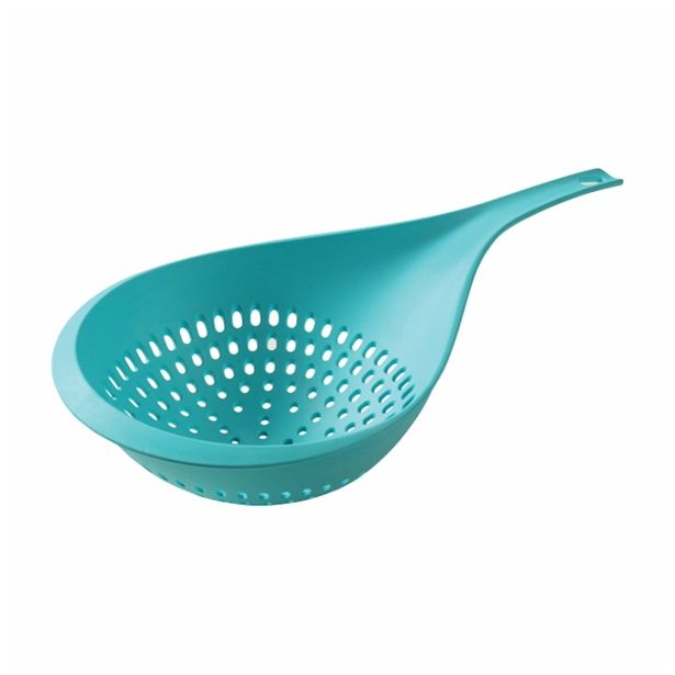 PRIPOMOČEK ZA ODCEJANJE CUISINE CEDILO 19CM Z ROČAJEM TURKIZNO MODER