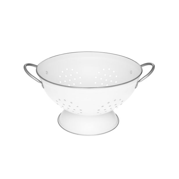 PRIPOMOČEK ZA ODCEJANJE MAKU CEDILO Z DVEMA ROČAJEMA 25 X14.3 CM BELO ALI ČRNO