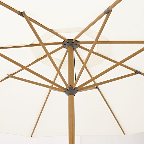 SENČNIK NATERIAL SREDINSKI AGORA D290 BEL ALU, JEKLO 200G 8 KOTNI