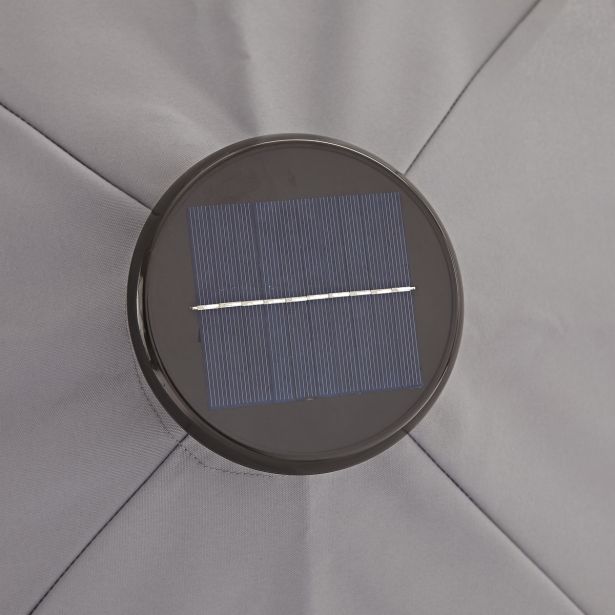 SENČNIK NATERIAL SRED. SONO II LED 290X290 RJAV, ALU, 250G