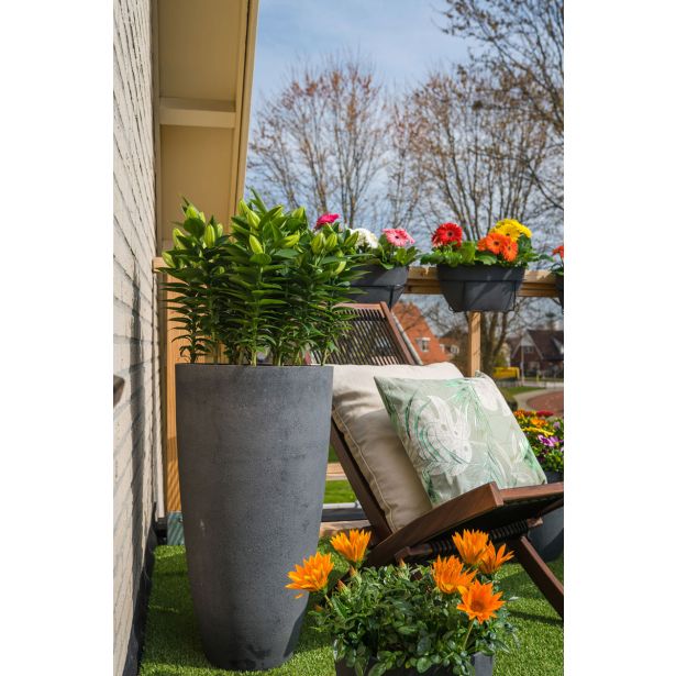 PE ZUNANJI LONEC CERA-MIX NOVA CONCRETE GREY VISOK 29 V50 CM