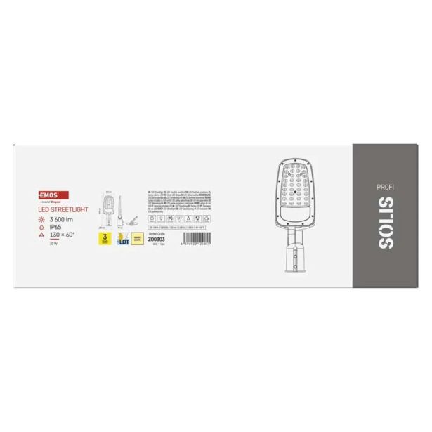 CESTNA SVETILKA EMOS LED SOLIS 30W, 3600 LM TOPLA BELA