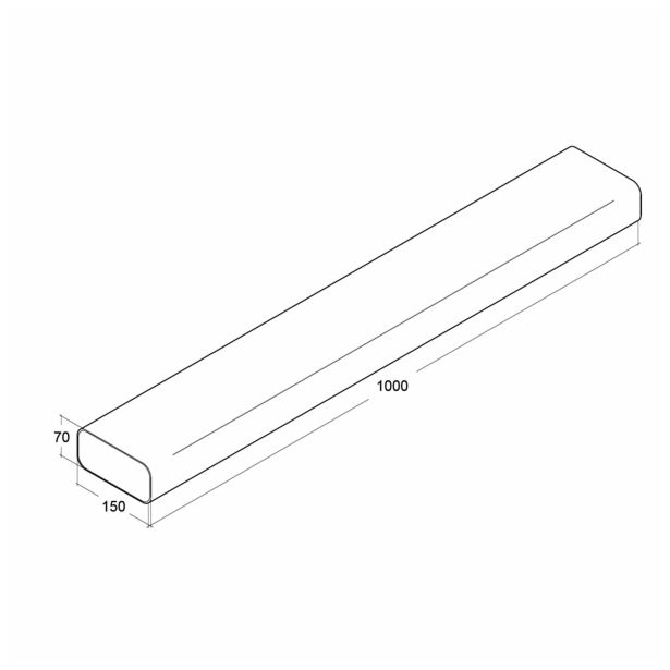 CEV ZA NAPO SICCABO KANAL PLOŠČATI ZA NAPO 1M - STANDARD