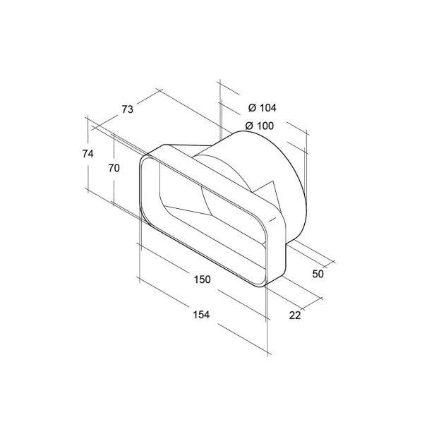 CEV ZA NAPO SICCABO ROZETA PRAVOKOTNE CEVI Z ZRAČNO ZAPORO