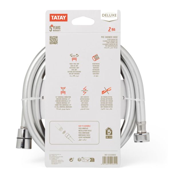 CEV ZA PRHO TATAY DELUXE 2M SREBRNA PVC/ABS