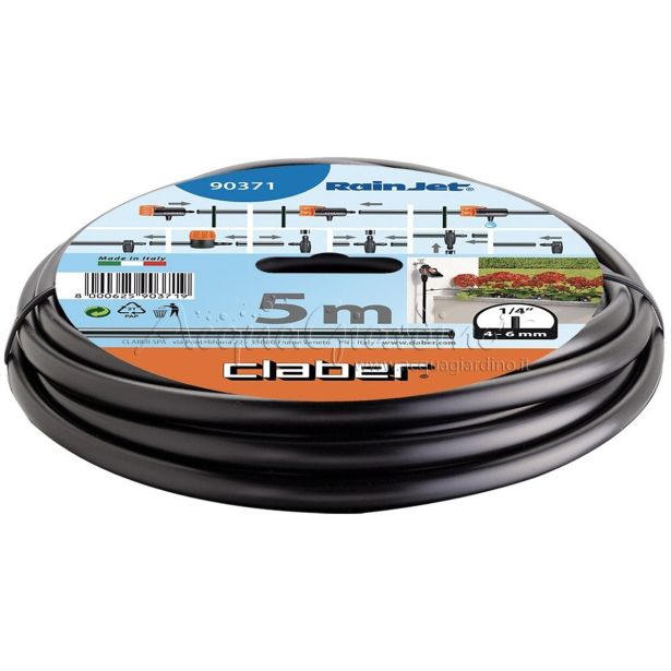 CEV ZA VODO CLABER NAMAKALNA ČRNA 5 M 6.35MM (1/4")