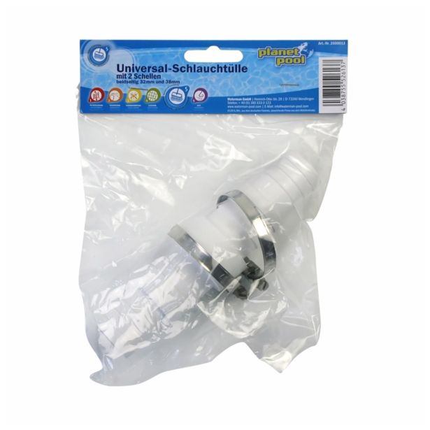 CEVI, OBJEMKE, VENTILI PLANET POOL PREHODNI KOS (32/38 MM) SET 2 KOSA + 4 OBJEMKE