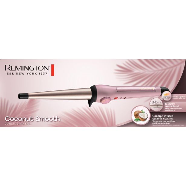 KODRALNIK ZA LASE REMINGTON CI5901 COCONUT SMOOTH 13-25MM WAND