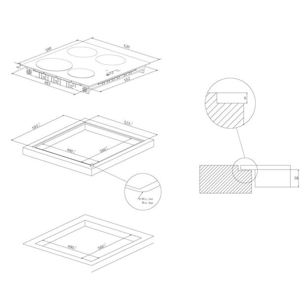INDUKCIJSKA PLOŠČA CANDY CI642C/E1