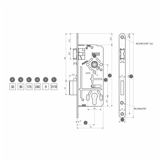CILINDRIČNA KLJUČAVNICA TITAN 811/50-90 L O21 MPB ZAMN 805/80 TIT SKIN-D