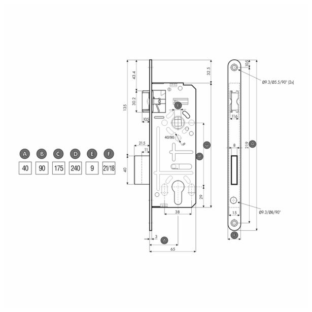 CILINDRIČNA KLJUČAVNICA TITAN 811/40-90 L O18 MP ZAMN 809/65 TIT SKIN-D