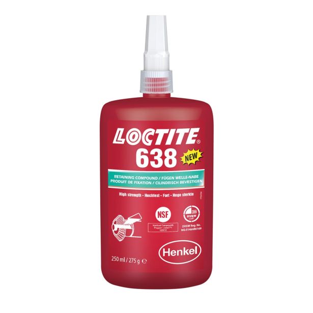 CILINDRIČNO LEPLJENJE HENKEL ACM LOCTITE 638 BO 250ML SK,RO,SI,HR 250 ML