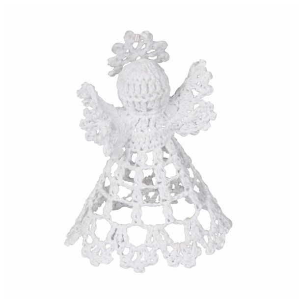 OKRASEK ZA JELKO GLOSSTYLE ČIPKA ANGEL, ZVONČEK ALI ZVEZDA SORTIRANO 10 CM