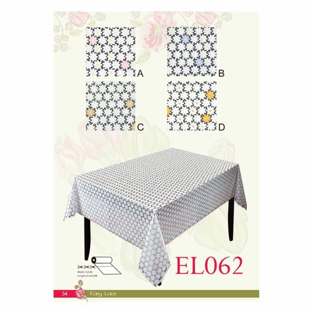 PRT NA ROLI NESE ČIPKA BELO MODRE ROŽICE ŠIRINE 132 CM