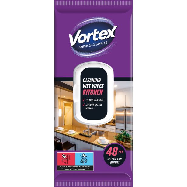 ČISTILO ZA KUHINJO VORTEX VLAŽNI ROBČKI ZA KUHINJE 48/1