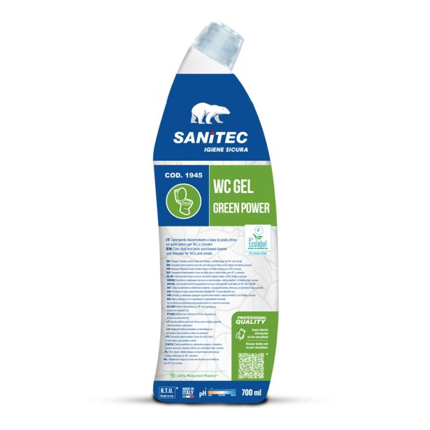 ČISTILO ZA WC, KOPALNICO SANITEC 700 ML, GREEN POWER GEL