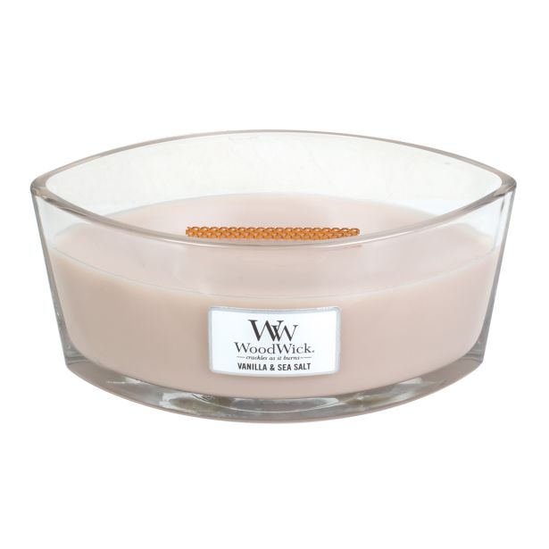 SVEČA V KOZARCU WOODWICK CLASSIC ELIPSE VANILLA & SEA SALT