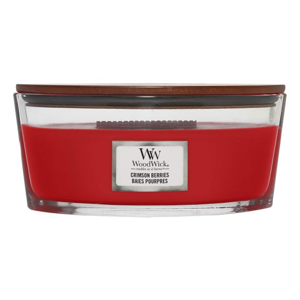 SVEČA V KOZARCU WOODWICK CLASSIC ELIPSE CRIMSON BERRIES