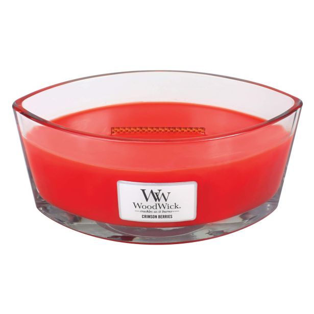 SVEČA V KOZARCU WOODWICK CLASSIC ELIPSE CRIMSON BERRIES
