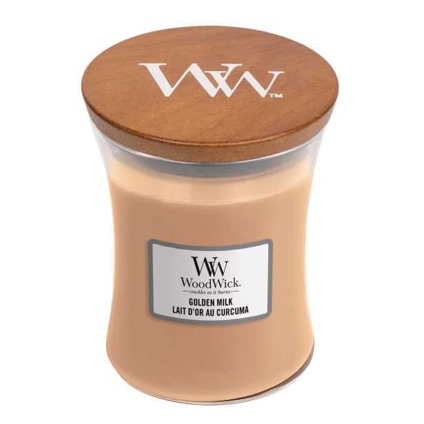 SVEČA V KOZARCU WOODWICK CLASSIC WW MEDIUM GOLDEN MILK
