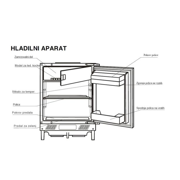 HLADILNIK CANDY CRU 164 NE