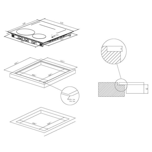 INDUKCIJSKA PLOŠČA CANDY CTP6SC4/E1
