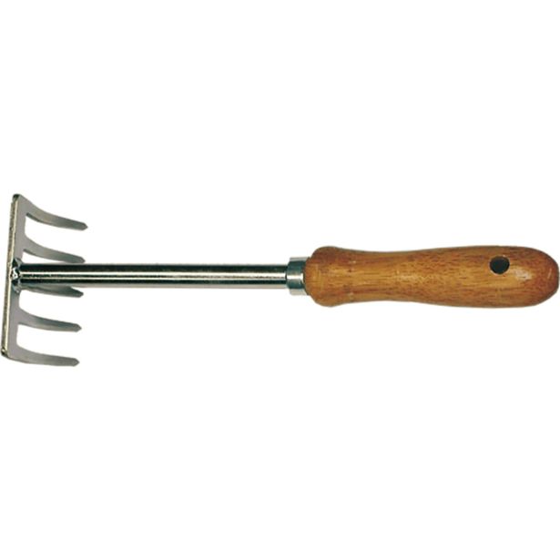 CVETLIČNO ORODJE GRABLJICE 28 CM LESEN ROČAJ