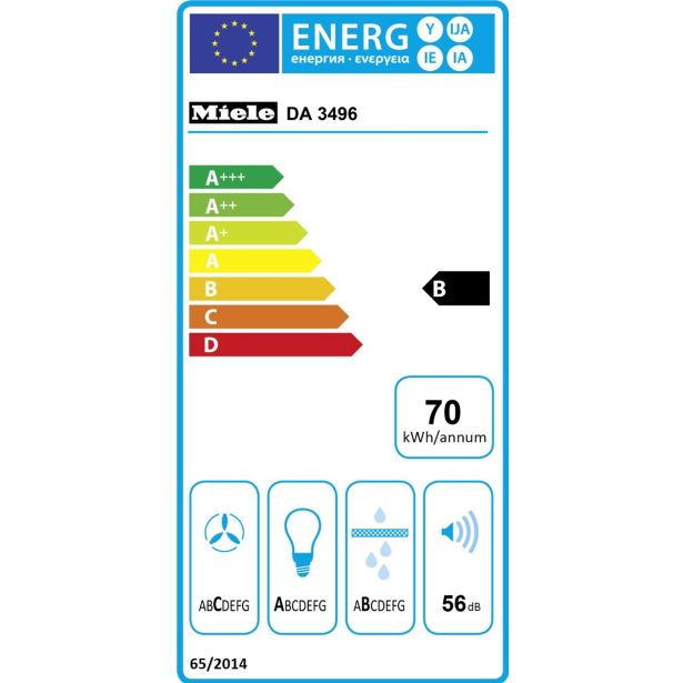IZVLEČNA KUHINJSKA NAPA MIELE DA 3496