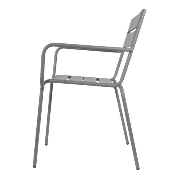 KOVINSKI STOL LESLI DA VINCI, NAKLADALEN, SIVI