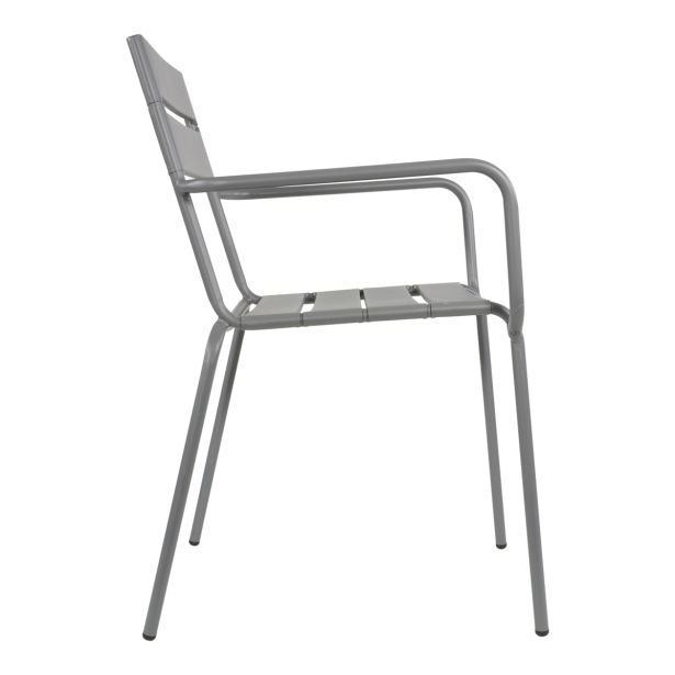 KOVINSKI STOL LESLI DA VINCI, NAKLADALEN, SIVI