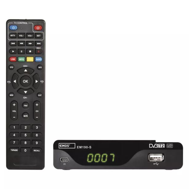 DALJINSKI UPRAVLJALNIK EMOS DVB-T2 EMOS EM190-S HD HEVC H265
