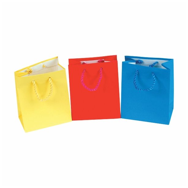 DARILNA VREČKA MAT RED KLASIKA , MALA A6 Z VRVICO 114X64X146 MM