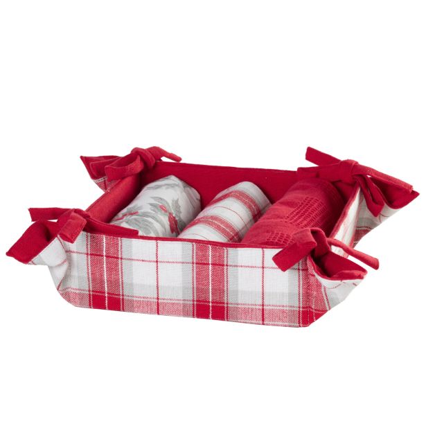 KUHINJSKA KRPA AMO LA CASA DARILNI SET, 3 KOSI, 40 X 60 CM, V KOŠARICI