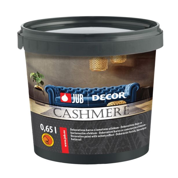 DEKORATIVNA BARVA JUB DECOR CASHMERE 0.65L - Z ŽAMETNIM UČINKOM