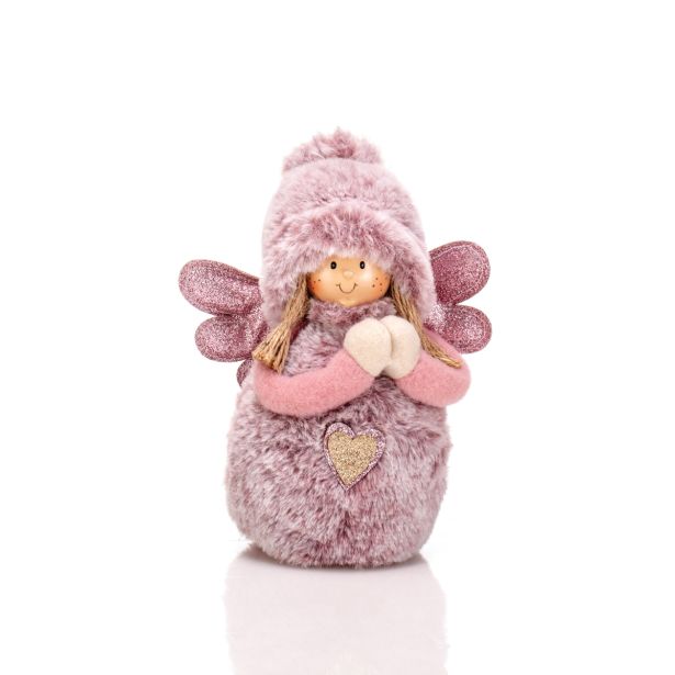 PRAZNIČNA FIGURA GLOSSTYLE DEKLICA 22 CM SORT LILA/ROZA