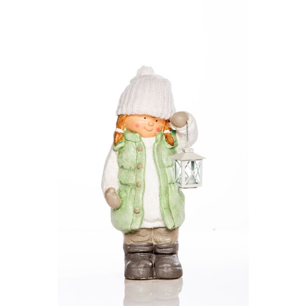 DEKLICA Z LANTERNO, VIŠINE 52 CM