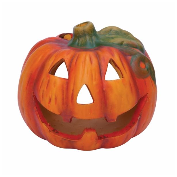 DEKOR.ZA NOČ ČAROVNIC GLOSSTYLE BUČA 10X10X8.5 CM ČAJNO SVEČKO SORTIRANO