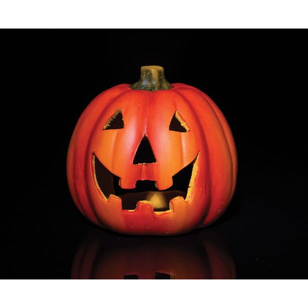 VSE ZA NOČ ČAROVNIC GLOSSTYLE BUČA FI 14 CM KERAMIČNA ZA ČAJNO SVEČKO