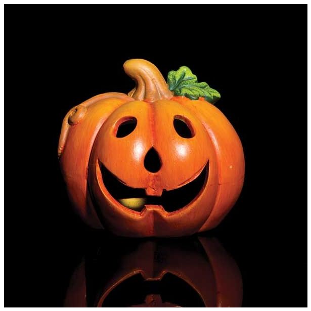 DEKOR.ZA NOČ ČAROVNIC GLOSSTYLE BUČA KERAMIČNA 11 CM PREMERA