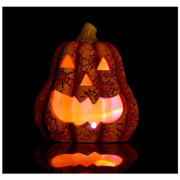 DEKOR.ZA NOČ ČAROVNIC GLOSSTYLE BUČA KERAMIČNA 11 CM SORTIRANO