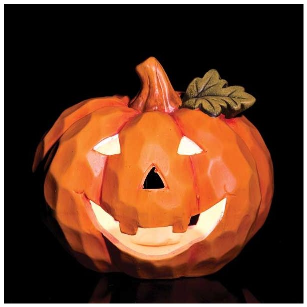 DEKOR.ZA NOČ ČAROVNIC GLOSSTYLE BUČA KERAMIČNA 18 CM PREMERA