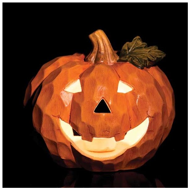 DEKOR.ZA NOČ ČAROVNIC GLOSSTYLE BUČA KERAMIČNA 18 CM PREMERA