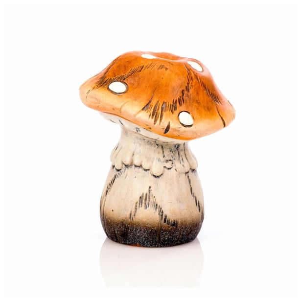 DEKOR.ZA NOČ ČAROVNIC GLOSSTYLE GOBA KREAMIČNA 17 CM SORTIRANO