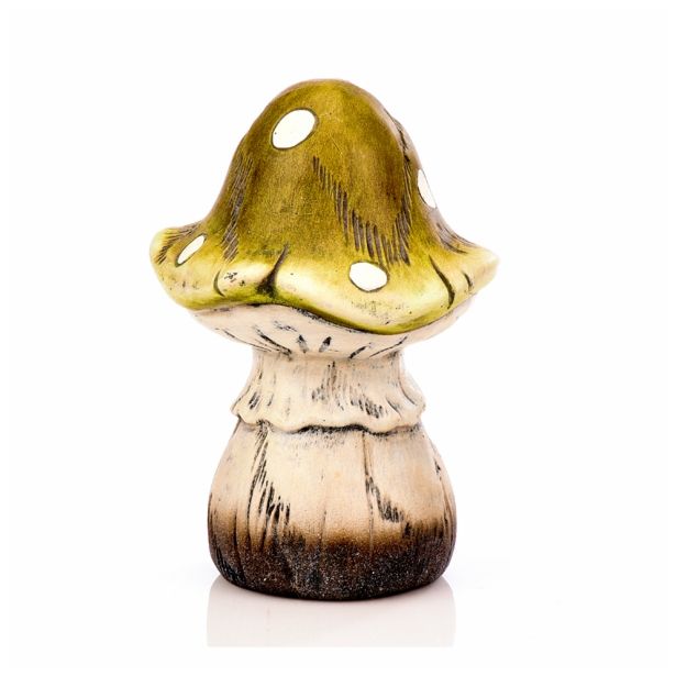 DEKOR.ZA NOČ ČAROVNIC GLOSSTYLE GOBA KREAMIČNA 17 CM SORTIRANO