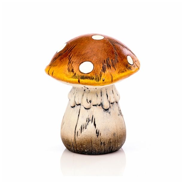 DEKOR.ZA NOČ ČAROVNIC GLOSSTYLE GOBA KREAMIČNA 17 CM SORTIRANO