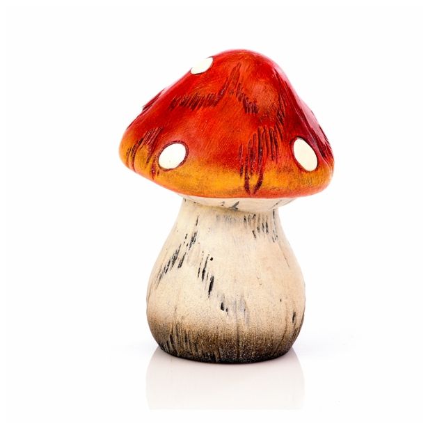 DEKOR.ZA NOČ ČAROVNIC GLOSSTYLE GOBA KREAMIČNA 17 CM SORTIRANO