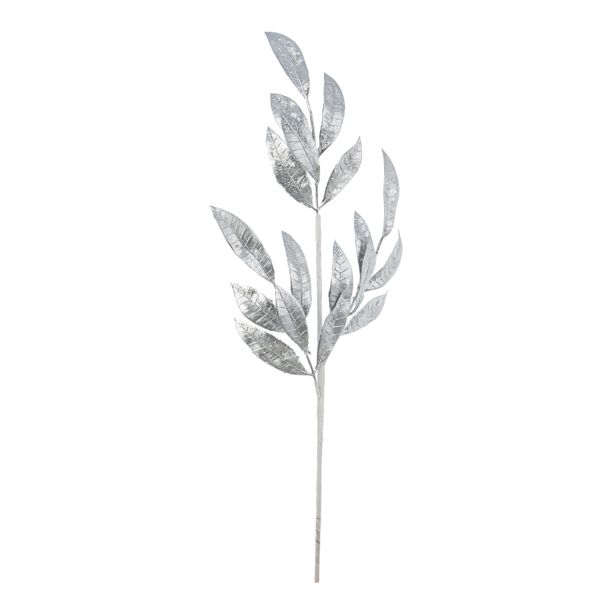 DEKORACIJA BIZZOTTO VEJICA SREBRNA Z LISTI 57 CM