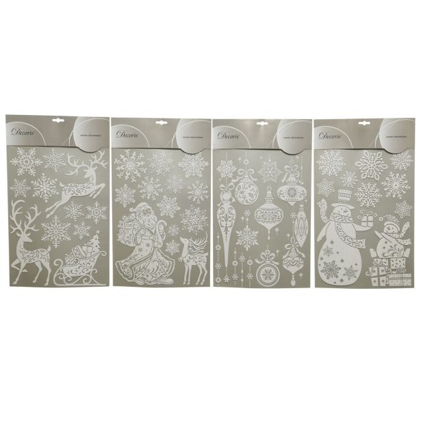 DEKORACIJA DECORIS BELE NALEPKE ZA OKNO SORT