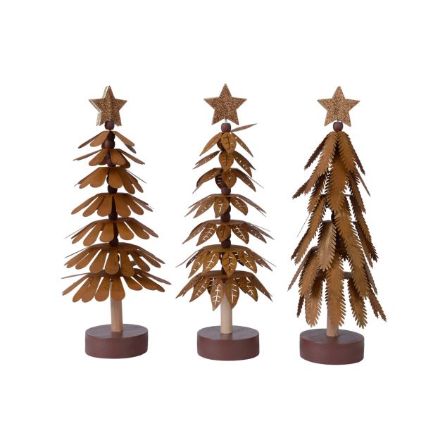 DEKORACIJA DECORIS DREVO KOVINSKO VIŠINA 35 CM SORT