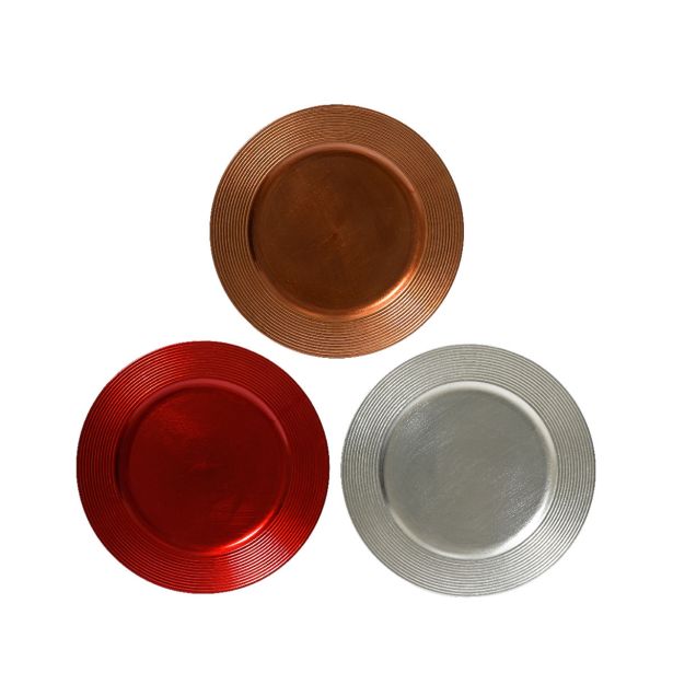 DEKORACIJA DECORIS KROŽNIK 33 CM RAZLIČNE BARVE SORTIRANO